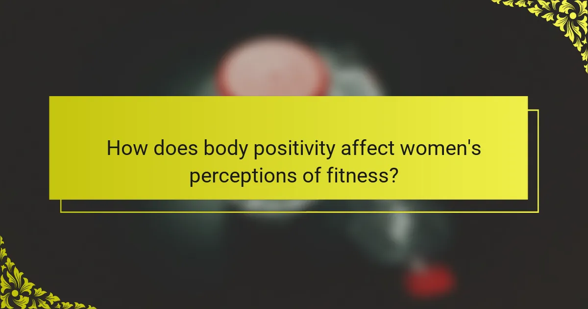 How does body positivity affect women's perceptions of fitness?